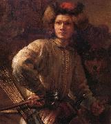 Rembrandt van rijn, Details of The Polish rider